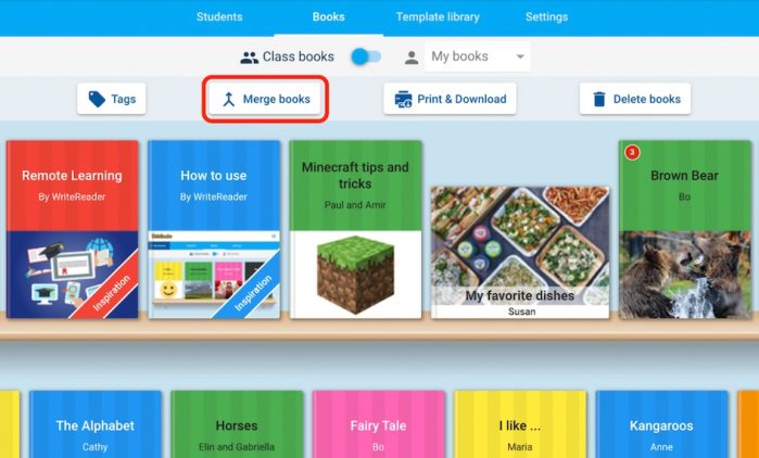 Increase Writing Collaboration with Merged Books
